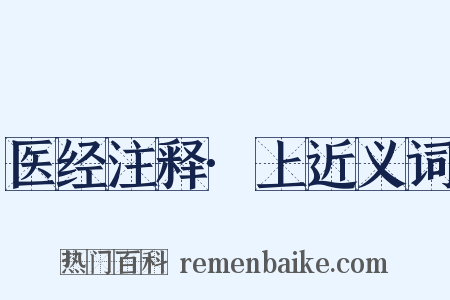 医经注释·上近义词是什么意思的图片